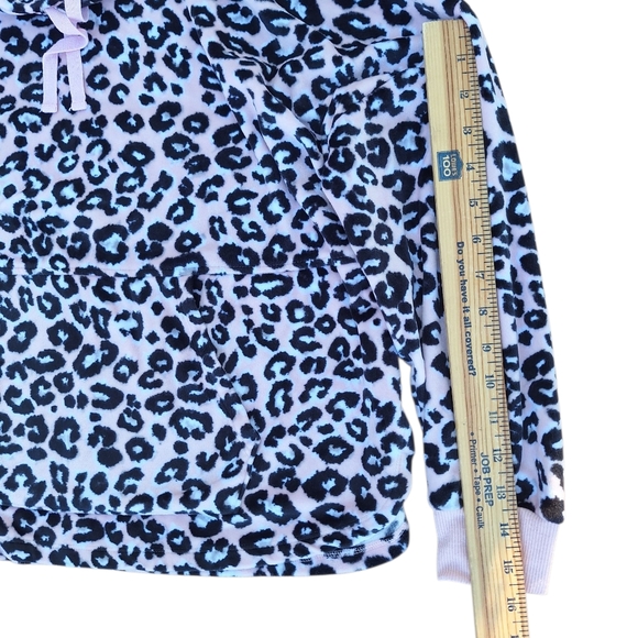 Simply Vera Vera Wang Women's Size Small Pink Print Hood Front Pocket Sweatshirt - Picture 6 of 7